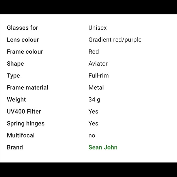 Sean John Aviator Vintage Sunglasses. NWOT. - Picture 8 of 9